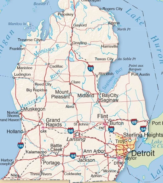 Michigan map cropped